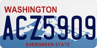 WA license plate ACZ5909
