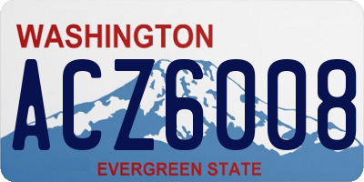 WA license plate ACZ6008