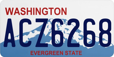 WA license plate ACZ6268