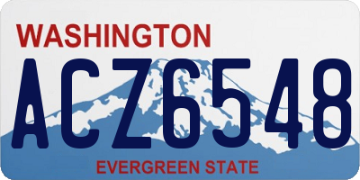 WA license plate ACZ6548