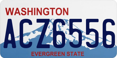 WA license plate ACZ6556