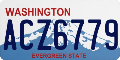 WA license plate ACZ6779