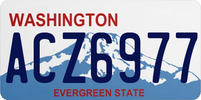 WA license plate ACZ6977