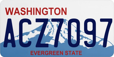 WA license plate ACZ7097