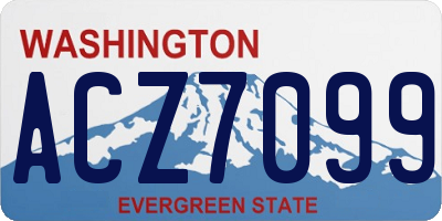 WA license plate ACZ7099