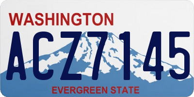 WA license plate ACZ7145
