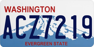 WA license plate ACZ7219