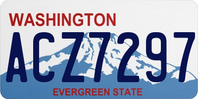 WA license plate ACZ7297