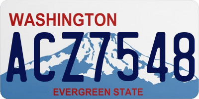 WA license plate ACZ7548