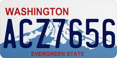 WA license plate ACZ7656
