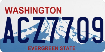 WA license plate ACZ7709