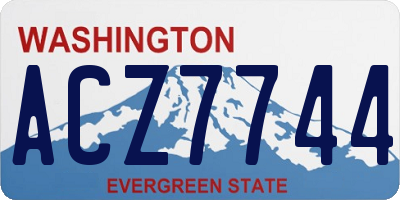 WA license plate ACZ7744