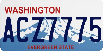 WA license plate ACZ7775