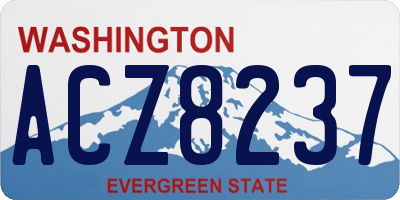 WA license plate ACZ8237