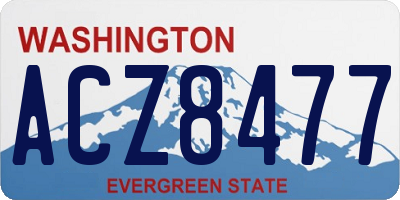 WA license plate ACZ8477