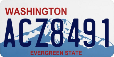 WA license plate ACZ8491