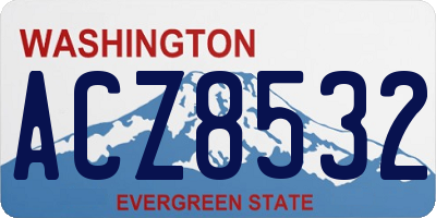 WA license plate ACZ8532