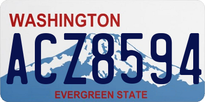 WA license plate ACZ8594