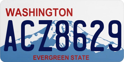 WA license plate ACZ8629
