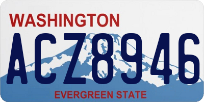 WA license plate ACZ8946