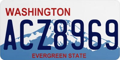 WA license plate ACZ8969