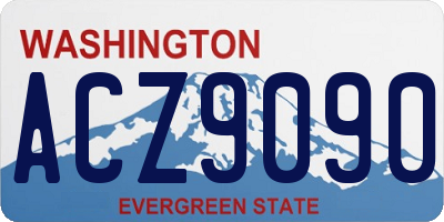WA license plate ACZ9090
