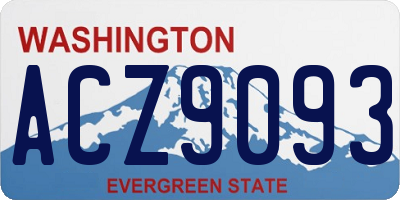 WA license plate ACZ9093