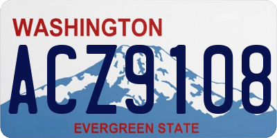 WA license plate ACZ9108
