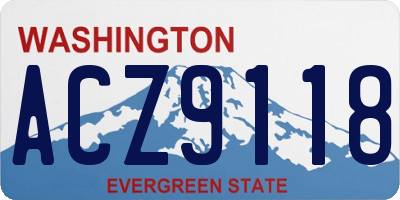 WA license plate ACZ9118