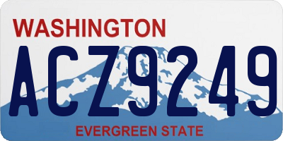 WA license plate ACZ9249