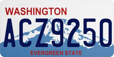 WA license plate ACZ9250