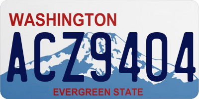 WA license plate ACZ9404