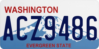 WA license plate ACZ9486
