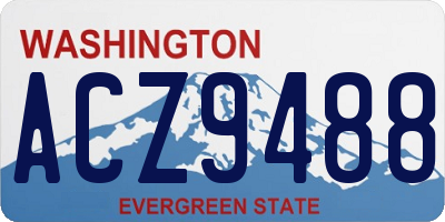 WA license plate ACZ9488