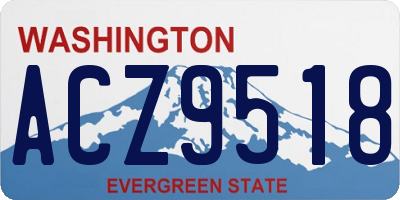 WA license plate ACZ9518