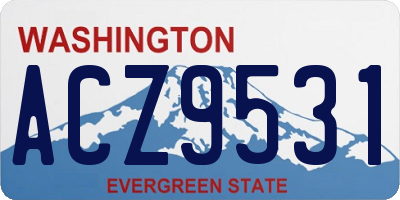 WA license plate ACZ9531