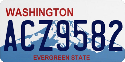 WA license plate ACZ9582