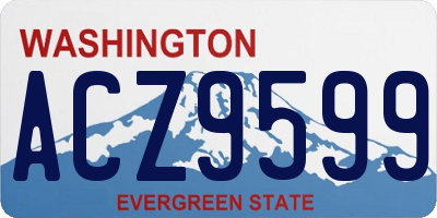 WA license plate ACZ9599