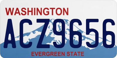 WA license plate ACZ9656