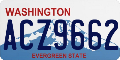 WA license plate ACZ9662