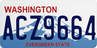 WA license plate ACZ9664
