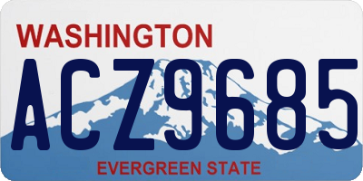 WA license plate ACZ9685