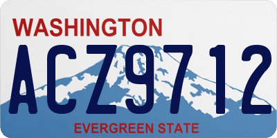 WA license plate ACZ9712
