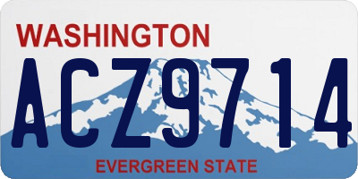 WA license plate ACZ9714