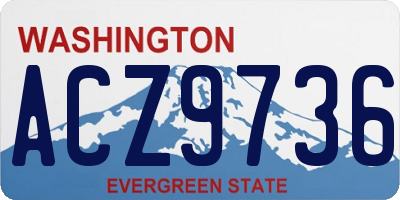 WA license plate ACZ9736