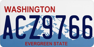 WA license plate ACZ9766
