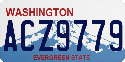 WA license plate ACZ9779