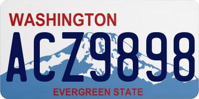 WA license plate ACZ9898