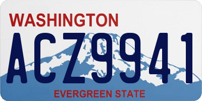 WA license plate ACZ9941