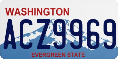 WA license plate ACZ9969